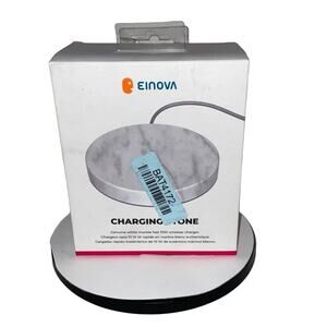 Einova White Marble Charging Stone 10W Fast Qi Wireless Charge Excellent Tested